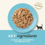 Natural Premium Wet Cat Food for Adult Cats, Tuna Fillet with Sea Bream 70g Pouch – product image 3