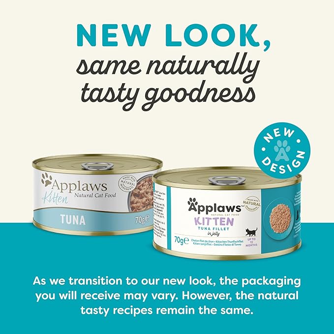 Natural Premium Wet Cat Food for Kittens, Tuna Fillet 70g Can – product image 3