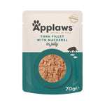 Natural Premium Wet Cat Food for Adult Cats, Tuna Whole Meat with Mackerel in Tasty Jelly 70g Pouch – product image 1