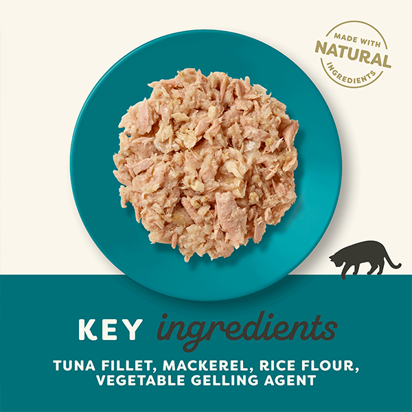 Natural Premium Wet Cat Food for Adult Cats, Tuna Whole Meat with Mackerel in Tasty Jelly 70g Pouch – product image 4
