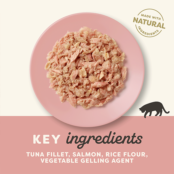 Natural Premium Wet Cat Food for Adult Cats, Tuna with Salmon in a Tasty Jelly 70g Pouch – product image 4